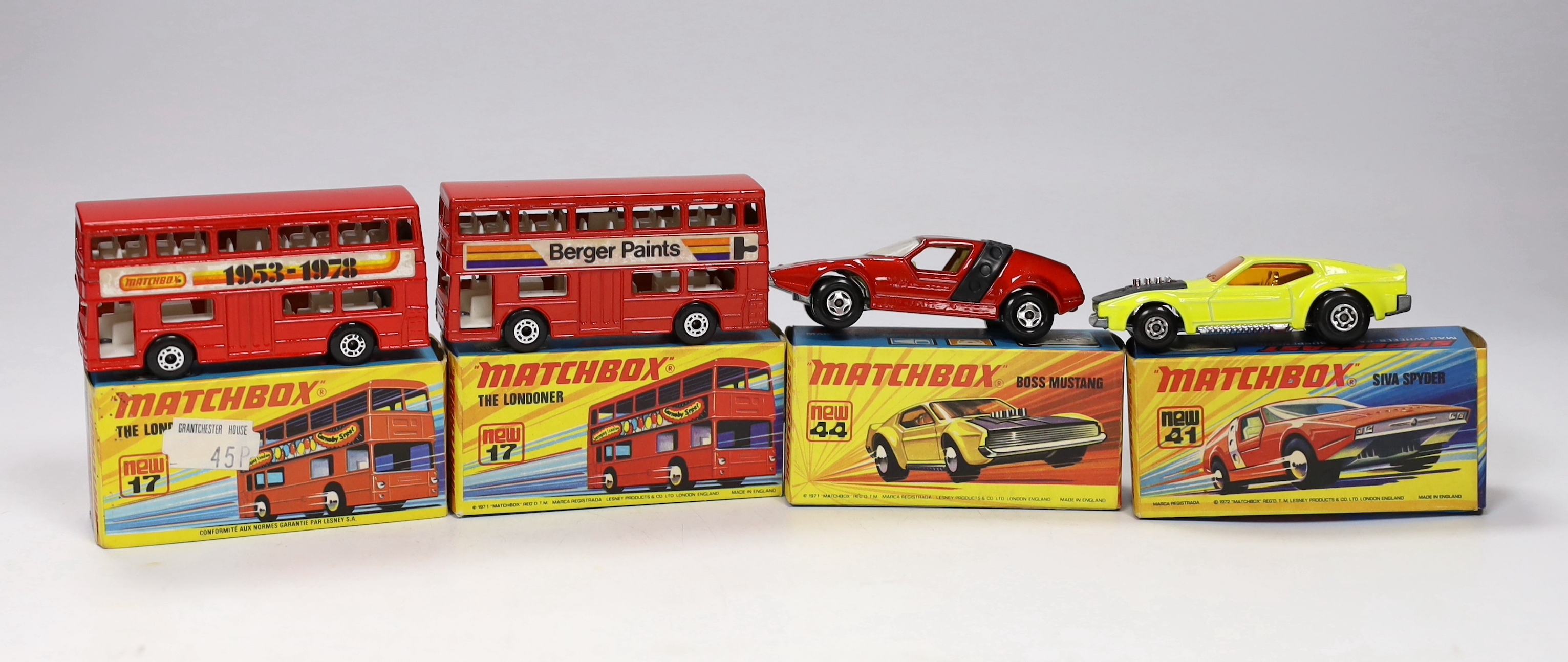 Eleven boxed Matchbox Superfast 1-75 New series diecast vehicles